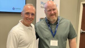 Kevin Blackwell, executive director of the Mobile Baptist Network, and Tyler Eiland of the Chilton Baptist Association